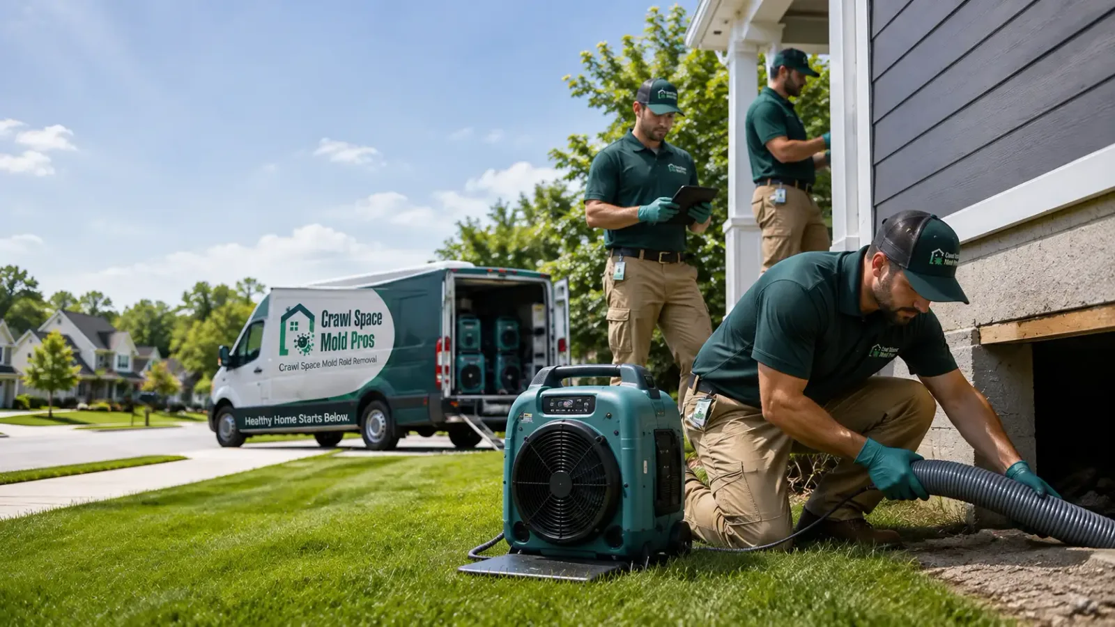 Crawl Space Mold Removal in Newburyport, MA